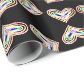 Rainbow bruiloft hart inpakpapier (Rol Hoek)