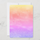 Rainbow Bruiloft uitnodiging Kleurrijke trendy lie (Achterkant)