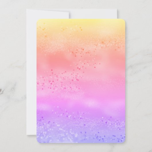 Rainbow Bruiloft uitnodiging Kleurrijke trendy lie (Achterkant)