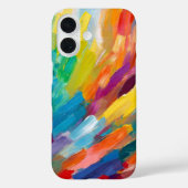 Rainbow Brush Strokes Moderne Abstracte kunst Case-Mate iPhone Case (Achterkant)