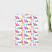 Rainbow Brushstroke Gratitude Thank You Card Bedankkaart (Achterkant)