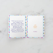 Rainbow Brushstroke Gratitude Thank You Card Bedankkaart (Binnen)