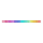 Rainbow Brushstrokes Artisan Kleurrijke Waterverve Grosgrain Lint (Voorkant)