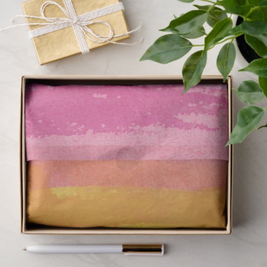 Rainbow Brushstrokes Kleurrijke Artisan Waterverve Tissuepapier (Geschenk)