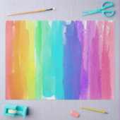 Rainbow Brushstrokes Kleurrijke Artisan Waterverve Tissuepapier (Craft)