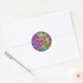 Rainbow Bubble Abstract Ronde Sticker (Envelop)