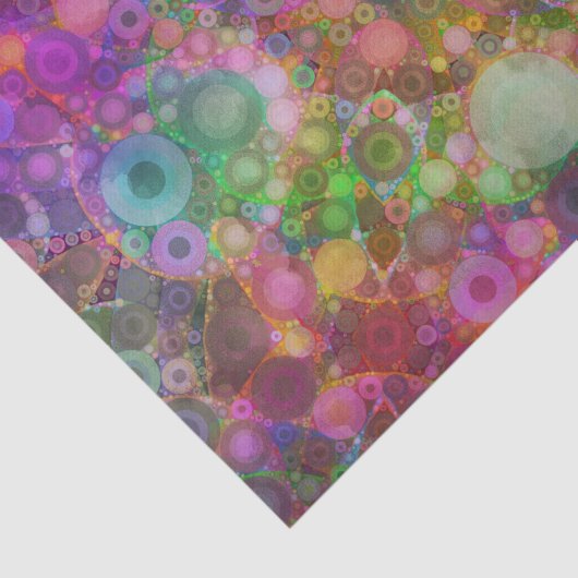 Rainbow Bubble Abstract Tissuepapier (Detail)