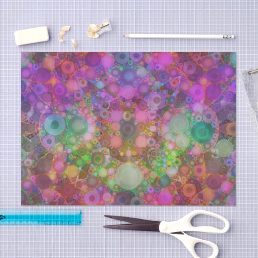 Rainbow Bubble Abstract Tissuepapier (Craft)