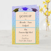 Rainbow Bubble-Afstuderen Kaart (Gele Bloem)