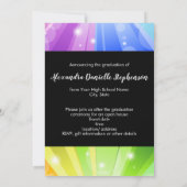 Rainbow Bubble Art Class of 2025 Foto Afstuderen Kaart (Achterkant)