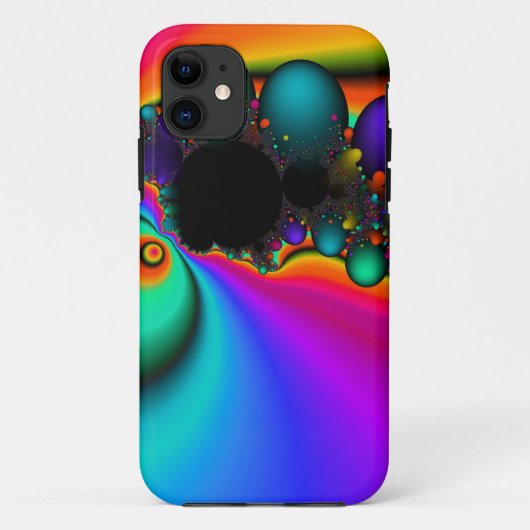 Rainbow Bubble art iphone case (Achterkant)