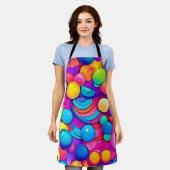 Rainbow Bubble Blast Artwork Schort (Gedragen)