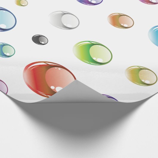 Rainbow Bubble Pattern Cadeaupapier (Hoek)