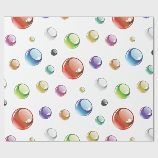 Rainbow Bubble Pattern Cadeaupapier (Vlak)