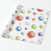 Rainbow Bubble Pattern Cadeaupapier (Uitgerold)