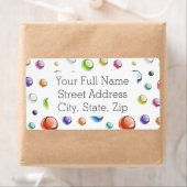 Rainbow Bubble Pattern Etiket (Insitu)