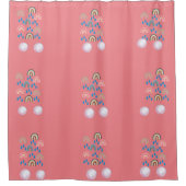 Rainbow Bubble Peach Droomdouchegordijn Douchegordijn (Voorkant)