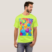 Rainbow Bubble Pop Art T-shirt (Voorkant volledig)