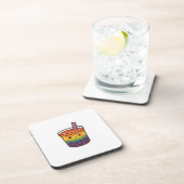 Rainbow Bubble Tea LGBTQ+ Pride Bier Onderzetter (Rechterzijde)