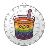 Rainbow Bubble Tea LGBTQ+ Pride Dartbord (Voorkant)