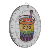 Rainbow Bubble Tea LGBTQ+ Pride Dartbord (Voorkant Links)