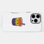Rainbow Bubble Tea LGBTQ+ Pride iPhone Hoesje (Achterkant horizontaal)