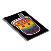 Rainbow Bubble Tea LGBTQ+ Pride Notitieboek (Rechterzijde)