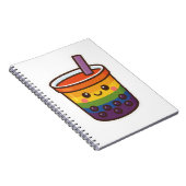 Rainbow Bubble Tea LGBTQ+ Pride Notitieboek (Rechterzijde)