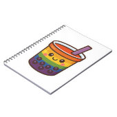 Rainbow Bubble Tea LGBTQ+ Pride Notitieboek (Linkerzijde)
