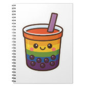 Rainbow Bubble Tea LGBTQ+ Pride Notitieboek (Voorkant)