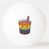 Rainbow Bubble Tea LGBTQ+ Pride Pingpongbal (Voorkant)