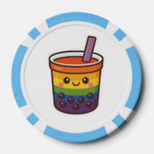 Rainbow Bubble Tea LGBTQ+ Pride Poker Chips (Achterkant)