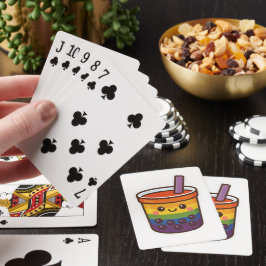 Rainbow Bubble Tea LGBTQ+ Pride Pokerkaarten