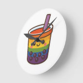 Rainbow Bubble Tea LGBTQ+ Pride Ronde Klok (Hoek)