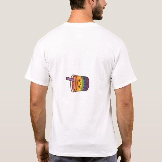 Rainbow Bubble Tea LGBTQ+ Pride T-shirt (Achterkant)