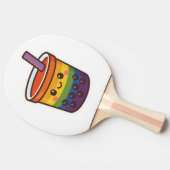 Rainbow Bubble Tea LGBTQ+ Pride Tafeltennisbatje (Zijkant)