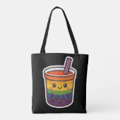 Rainbow Bubble Tea LGBTQ+ Pride Tote Bag (Achterkant)