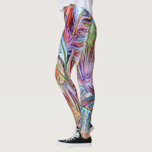 Rainbow Bubble Waves – Kleurrijk Abstract Patroon Leggings (Links)