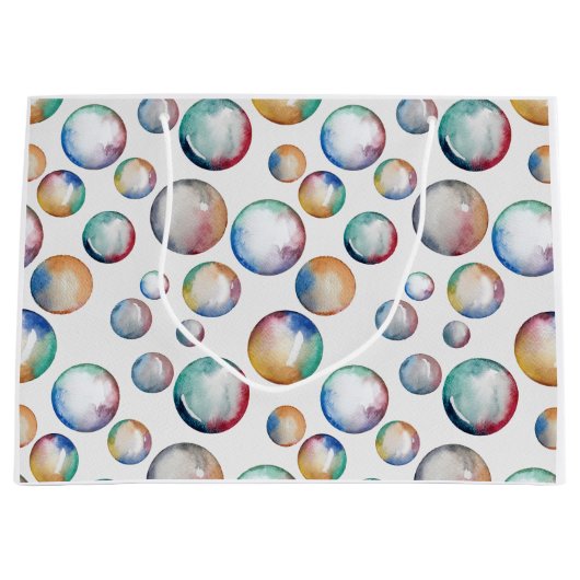 Rainbow Bubbles Gift Bag Groot Cadeauzakje (Voorkant)
