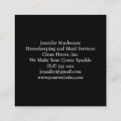 Rainbow Bubbles Huishouden en Maid Services Vierkante Visitekaartje (Achterkant)