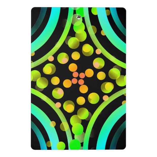 Rainbow Bubbles kleurenveld Helderheid levendig Mini Klembord (Achterkant)