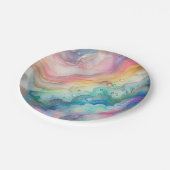 Rainbow Bubbles Papier & Party Borden Papieren Bordje (Gekanteld)