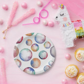Rainbow Bubbles Party Borden Papieren Bordje (Feest)