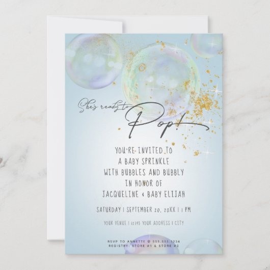 Rainbow Bubbles Ready to Pop Boy Baby shower Bluk Kaart (Voorkant)