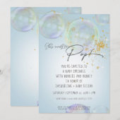 Rainbow Bubbles Ready to Pop Boy Baby shower Bluk Kaart (Voorkant / Achterkant)