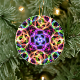 Rainbow Bubbles Twee Keramisch Ornament