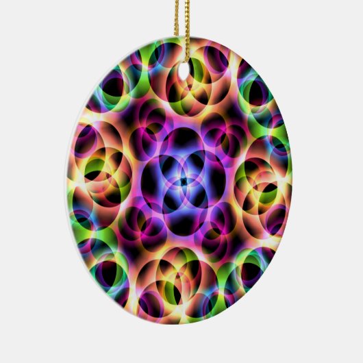 Rainbow Bubbles Twee Keramisch Ornament (Rechts)