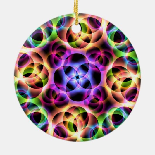 Rainbow Bubbles Twee Keramisch Ornament (Achterkant)