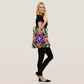 Rainbow Bubbles Twee Tote Bag (Op model)