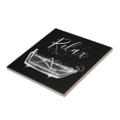 Rainbow Bubbles X-Ray Skeleton Bath Ceramic Tegel Tegeltje (Zijkant)